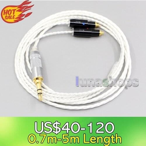 LN006643 XLR 4.4mm 2.5mm Hi-Res Silver Plated 7N OCC Earphone Cable For Shure SRH1540 SRH1840 SRH1440