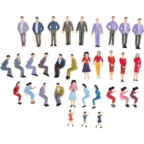 Mix Lot Mini People Figure Painted Passenger 1/25 for Diorama Architectural