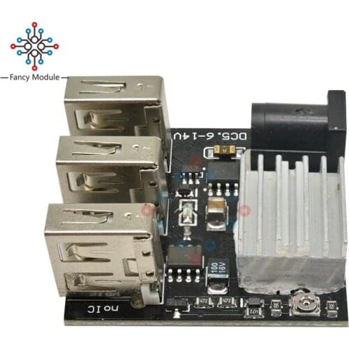 3 USB Mini Charging Module DC-DC 9V/12V To 5V 8A Step Down Power Charger Bank Board Step-Down Buck Converter For Arduino