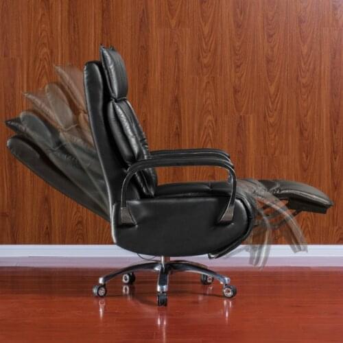 Fashion Minimalist Modern Boss Leather Office Simple Computer Chair Home Executive Reclining Smart Gaming Chair Metal