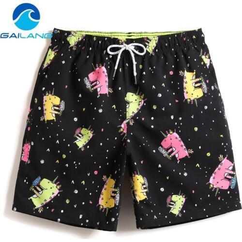 Gailang Brand Mens Beach Shorts Board Boxer Trunks Shorts Short Bottom Quick Drying Bermuda Swimwear for Men Swimsuits Summer