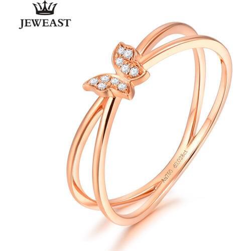ENZO Natural diamond 18K Pure Gold 2020 New Hot Selling Top Ring Women Heart Shape Ring For Ladies Woman Genuine Jewelry