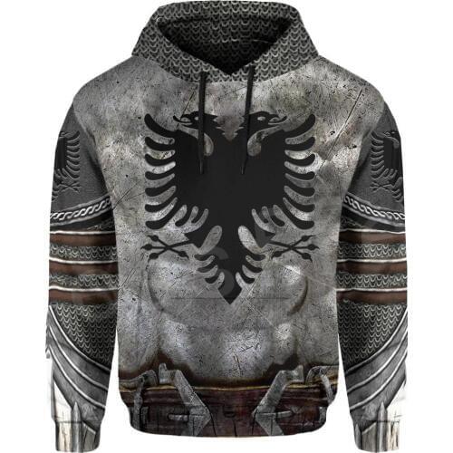 Tessffel Newest Albania Country Flag NewFashion Pullover Long sleeves Funny Tracksuit Unisex 3DPrint Zipper/Hoodies/Jacket A-9