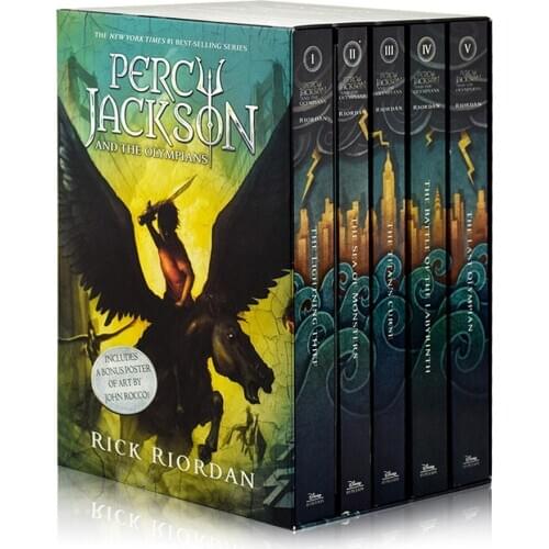5 Books/set Percy Jackson & The Olympians English Original Novel Books Childrens English Picture Book Sets