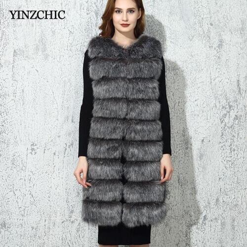 New Womans Winter Faux Fur Coat Sleeveless Female Casual Vest Fur Coats 2018 Warms Thick Artificial Vest 9 Lines Fur Coat Woman