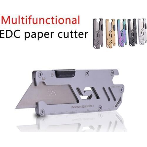 Stainless Steel EDC Folding Utility Knife Wallpaper Knife Multi-function Paper Cutter Courier Knife Manual Knife Outdoor Peeler