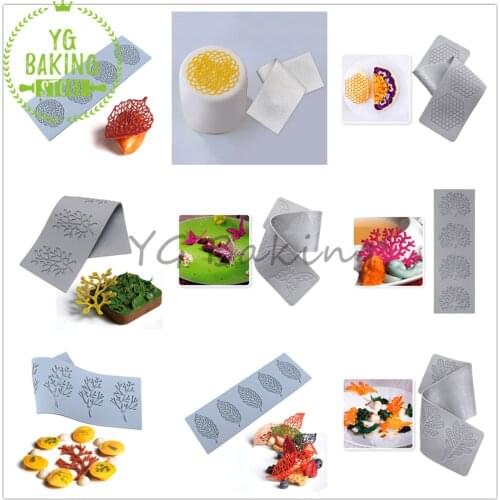 Honeycomb/Butterfly/Leaf/Flower Silicone Cake Border Lace Molds Fondant Cake Decorating Tools Kitchen Tool