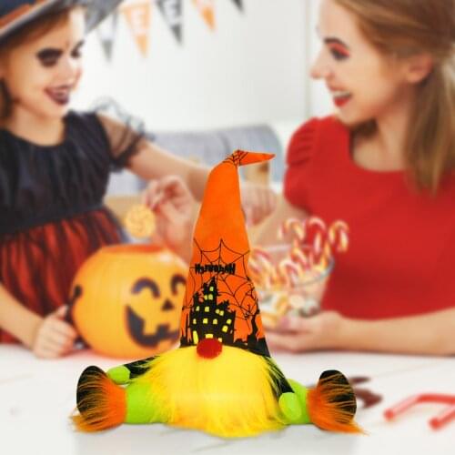 Glowing Gnome Doll Scandinavian Tomte Nisse Halloween Decorations LED Light Elf Dwarf Rudolph Faceless Doll Goblin Plushie Toys