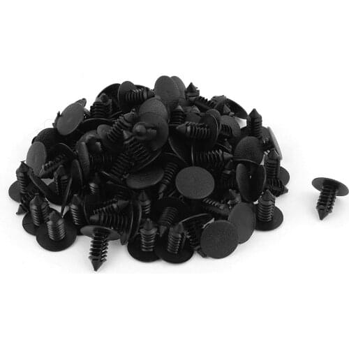 Uxcell 100pcs 9mm Plastic Fastener Rivet Clips Fender Bumper Shield Retainer Auto Body Clips