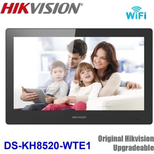 Original Hikvision DS-KH8520-WTE1 Video Intercom Indoor Station 10-Inch Touch Screen Standard POE WIFI Wireless Monitor