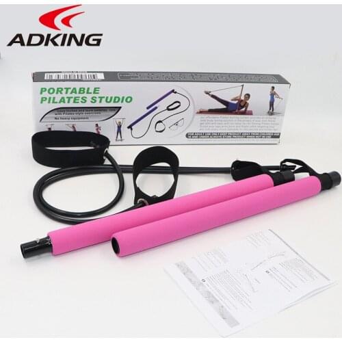 Yoga Pilates stick bodybuilding resistance band stick muscle conditioning stick home gym sit-up belt