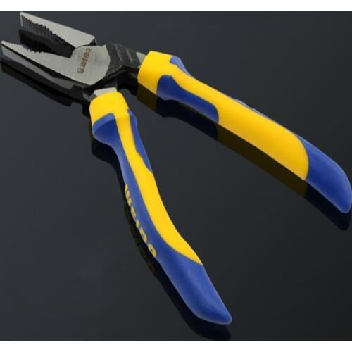 1Piece 8" Head Oblique 25 Degrees Flat Nose Pliers Multitool Cr-V Wire Cutter Pliers Clamp Hand Tool