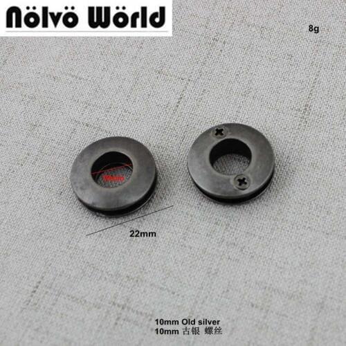 10mm 13mm Old silver High quality grommet die casting fashion bags belts metal accessory round eyelets with screws 50pcs