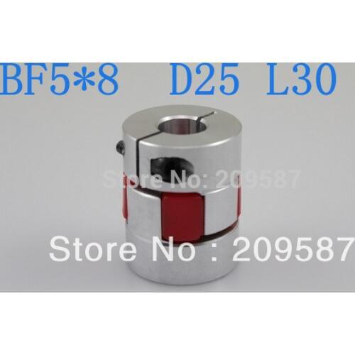 2pcs/lot BF 5mm x 8mm CNC Flexible Plum Coupling Shaft Coupler D25 L30