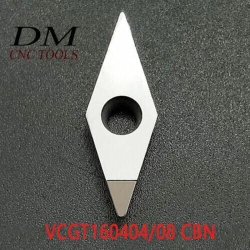 2pcs VCGT160404 CBN / VCGT160408 CBN CNCcubic boron nitride carbide high quality Turning insert for SVQCR/L holder