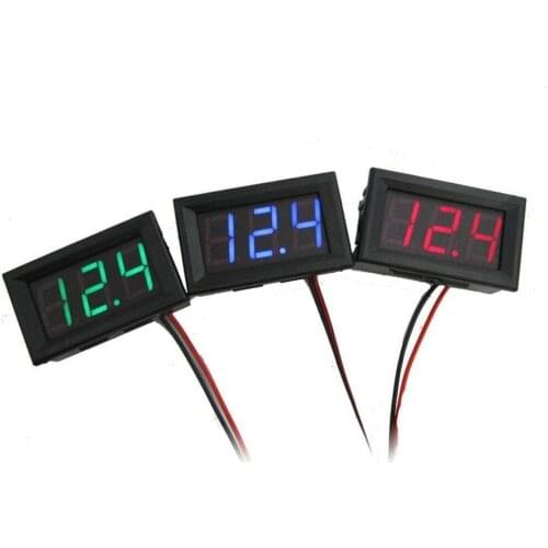 DC 0V-30.0V 3-wire Voltage Meter Head LED Digital Voltmeter with Reverse Polarity Protection
