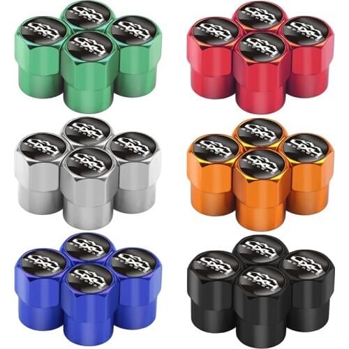 2019 New 4Pcs Aluminum 4WD Emblem 4X4 Badge Car Wheel Tires Valves Tyre Stem Air valve Caps for Honda CRV Toyota Jeep Mercedes