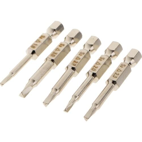 5pcs of Screw Driver Bits Magnetic Triangle Head S2 Steel 1/4'' Hex Shank