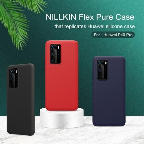 For Huawei P40 P40 Pro Case NILLKIN Silicone Fitted Case For Huawei P40 P40 Pro Cover Flex Pure Case Anti-Fingerprint Cover