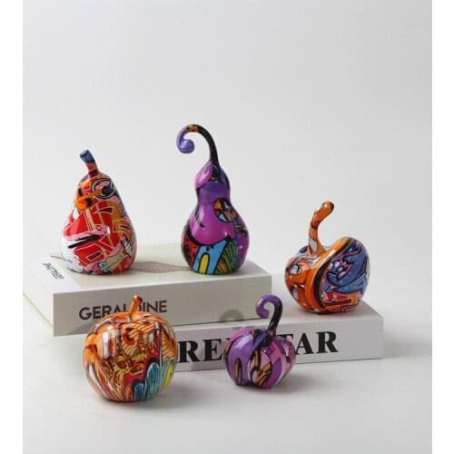 Color colorful pie resin crafts put living room bedroom study modern minimalist creative fruit apple pear ornaments