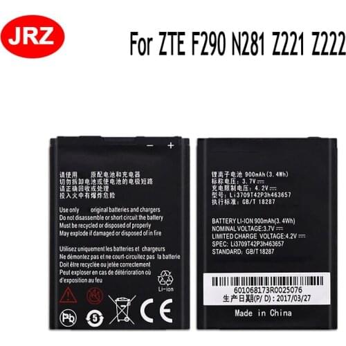 For ZTE F290 N281 Z221 Z222 Battery 900mAh Mobile Phone Replacement Li3709T42P3h463657 Batteria Batterie