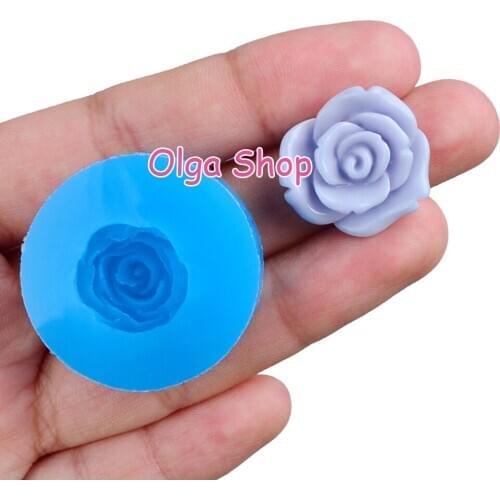 HYL154 15.2mm x 14.7mm Flower Silicone Mold Fondant Cake Decoration Candy Resin Clay Earrings Necklace Craft Soap Candle
