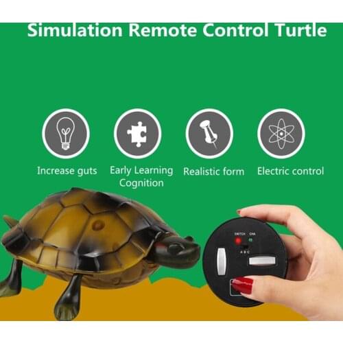 Simulation Swing Walk Remote Control Turtle Anti-wear Tires Eye Lights Early Learning Cognition Realistic Form Electric RC Toys