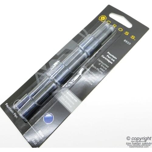 Cross 8920 Fountain Pen Cartridge Cyan 6'lı Blister