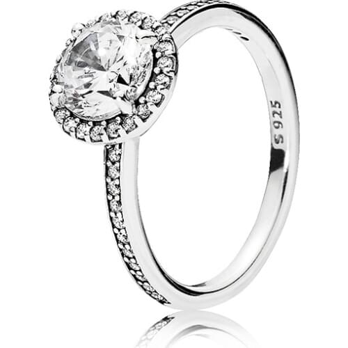Classic Elegance Round Sparkling CZ Rings For Woman Wedding Engagement Rings Christmas Gift
