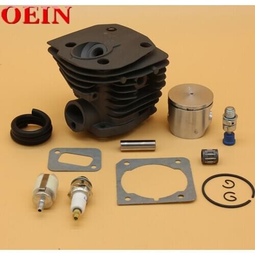 44mm Cylinder Head Piston Spark Plug Fuel line Gasket Rebuild Kit For HUSQVARNA 350 Chainsaw Engine Motor Parts