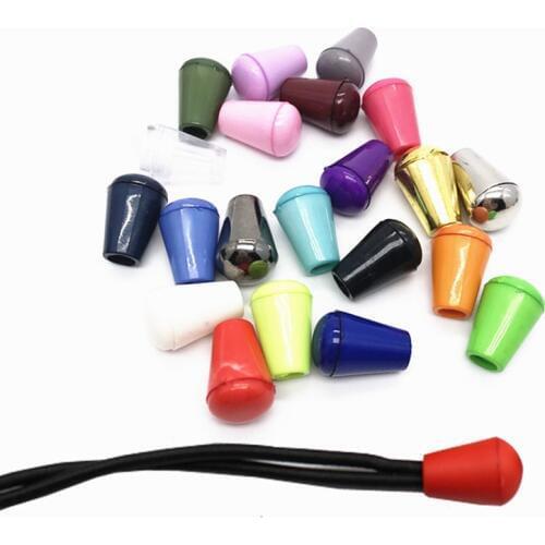 50Set 14mm Colorful Plastic Rope Head Bell Blocker With Lids Hook Buckle Loop Survival Clothes Bag Sports Shoelace Shoelace Part