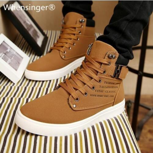 Hot selling fashion Casual Shoes For Men comfortable shoes autumn/winter warm black yellow casual Male Shoes Plus Size