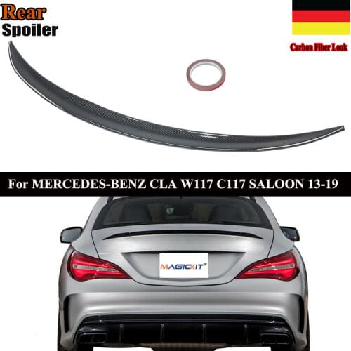 MagicKit Carbon Look For Mercedes Benz CLA W117 Trunk Spoiler CLA250 2013-2018 AMG Style