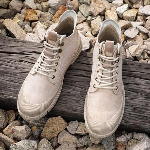 MEN coturno cowboy timber leather home Winter Mens black heel mens ANKLE for boot hiking dress ankle high land BOOTS boty mens