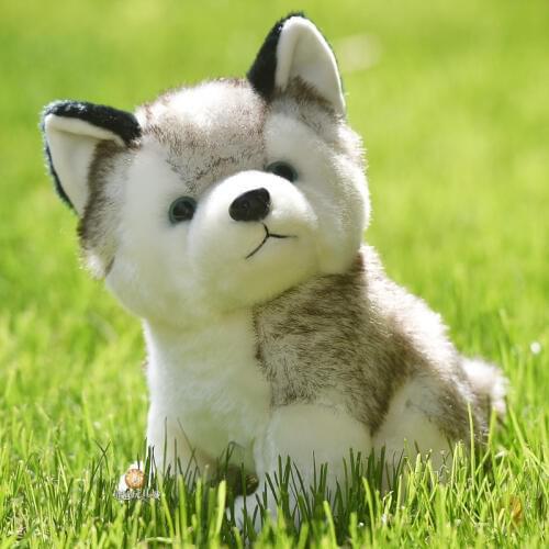 10 Styles Husky Toy , Kawaii Puppy Dog Stuffed Animal Doll Cute Simulation Husky Dog Keychain , Plush Toy For Kid Christmas Gift