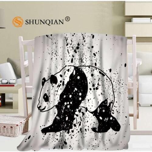 Panda Cartoon Blanket Soft DIY Sofa Bed Throw Blanket Kid Adult Warm Custom Blanket 56x80Inch50X60Inch40X50Inch