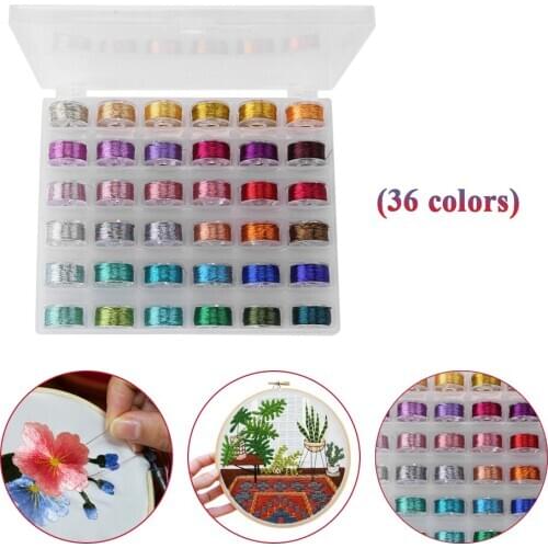 Handmade Embroidery Sewing Threads Polyester Home Hand Stitching Sewing Machine Supplies Yarn Line Box for DIY Crafts