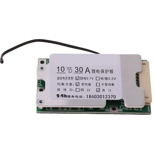 10S 30A 36V Li-ion Lithium Battery Charge Board 18650 with Protection Balancer PCM 10S BMS Balance Charging Circuit Board