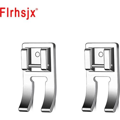 2Pcs/lot Snap On Open Toe Foot Sewing Machine Presser Foot Compatible with Low Shank Sewing Machine Stitching Presser Foot