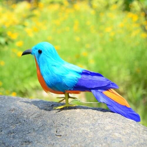 Feathered Christmas Bird Decoration Ornament Garden Bonsai