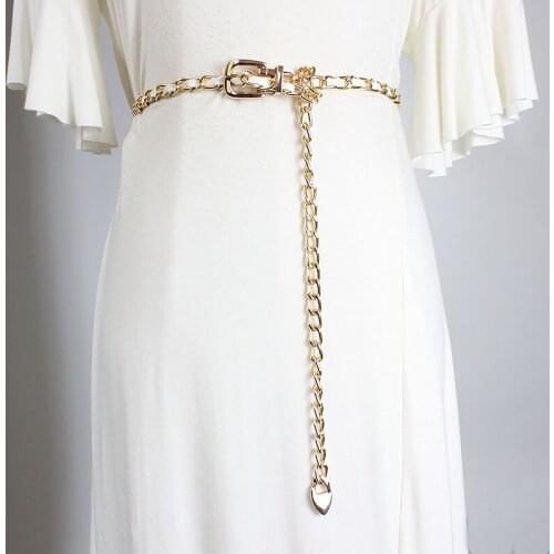 Knitted waist chain womens fine decorative dress simple and versatile Korean fashion sweater suit waist belt with skirt