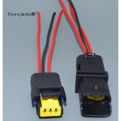 Yierxjwshx 211PL032S0049 211PC032S0049 Male Female 3 Pin 1.5MM Auto Headlight Gearbox Plug connector for Peugeot Citroen