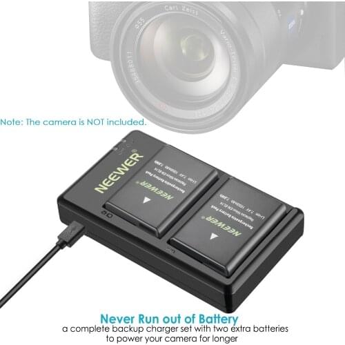 Neewer EN-EL14 EN-EL14A Battery Charger and 2-Pack Rechargeable Li-ion Batteries For Nikon D5600 D3300 D3500 D5100 D5500 D3100