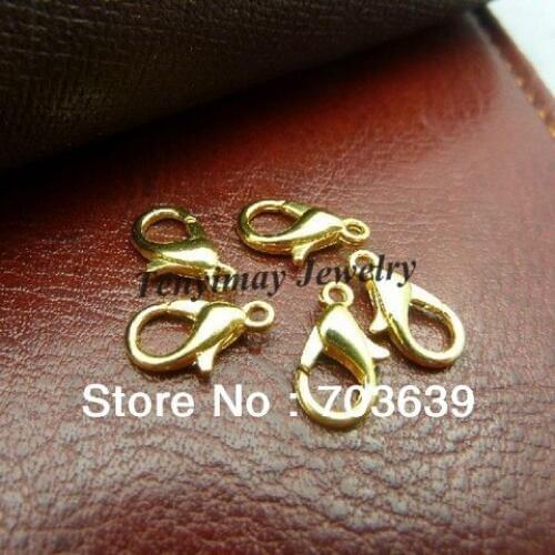 Gold Color 12x6mm Lobster Clasps For DIY Fashion Accessory 100pcs Free Shipping