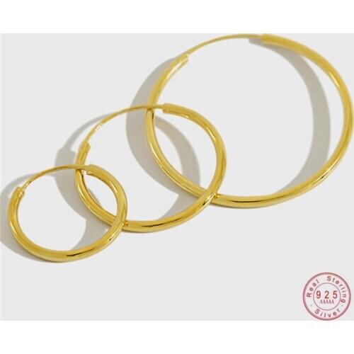 925 Sterling Silver Korean Version Simple Round Stud Earrings For Women Temperament Sexy Bar Party Jewelry Girlfriend Gift