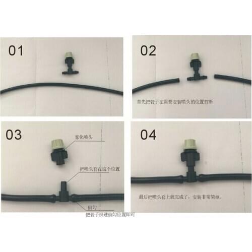 20 pieces New 10m 33FT Outdoor Garden Patio Misting Cooling System 10 Plastic Mist Nozzle