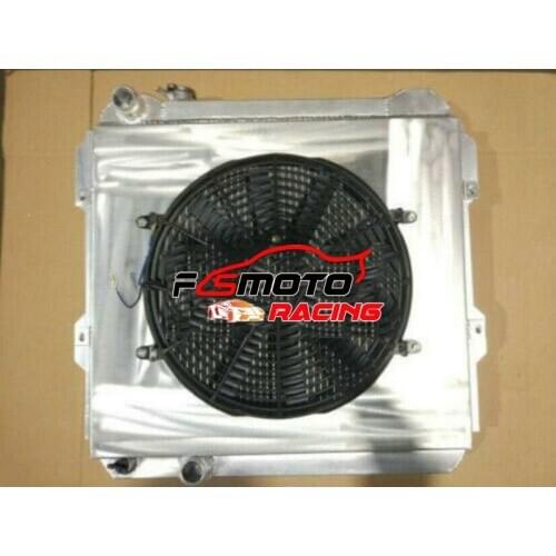Aluminum Radiator & Shroud & Fan TOYOTA HILUX LN60 LN61 LN65 LN85 2.4L Diesel 84-91 MT