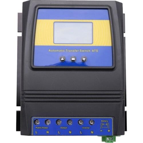 Automatic ATS Dual Power Transfer Switch Solar Charge Controller for Solar Wind System DC 12V 24V 48V AC 110V 220V On/Off Grid