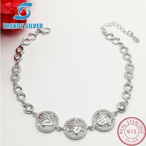 925 sterling silver with cz zirconia braceles bracelet for woman gifts for women femme jewelry jewellery luxury fashion hand