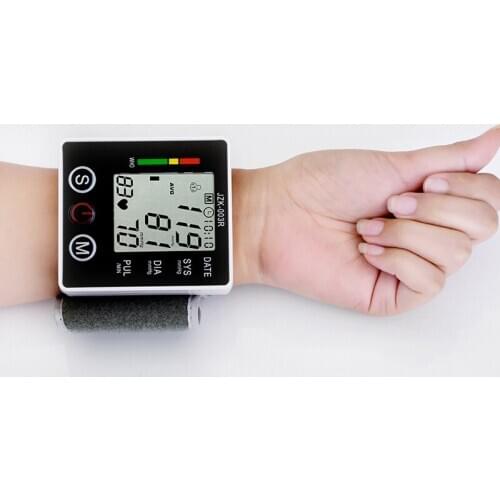 Digital Wrist Blood Pressure Monitor Heart Rate Heartbeat Meter Device Medical EquipmentElectronic LCD Display Tonometerr Sphyg